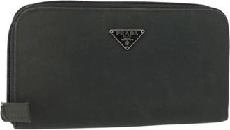 Prada Pre-owned Vintage Portemonnee - Dames - Vintage Accessoires - Groen - ONE Size - Nylon - Vintage