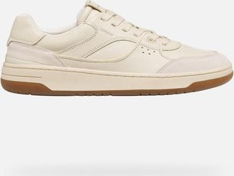 Geox Scarpe Sedral Court Uomo Bianco Latte/beige Chiaro