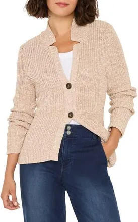 Nic+Zoe Shaker Stitch Cady Sweater Jacket in Neutral Mix at Nordstrom Rack, Size Xx-Large