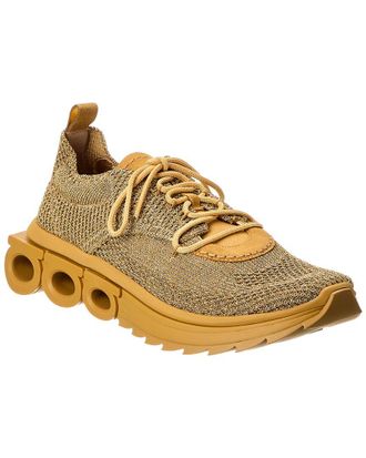 Ferragamo Nima Metallic Knit Sneaker