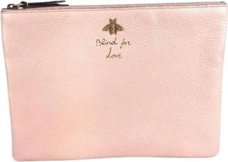 Gucci Pre-owned Vintage Clutch - Dames - Vintage Clutch - Roze - ONE Size - Leer - Vintage