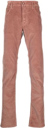 Jacob Cohen mid-rise slim-fit corduroy trousers - men - Modal/Elastane/Cotton - 33 - Pink
