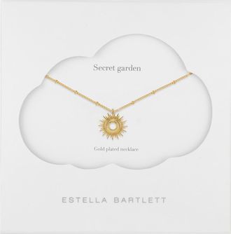 Estella Bartlett Sunburst Pendant Necklace in Gold at Nordstrom