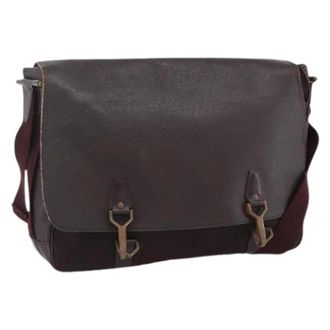 Louis Vuitton Pre-owned Cross Body Bags, female, Brown, Size: ONE SIZE Pre-owned Taiga Leather Shoulder Bag