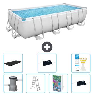 Bestway Piscina Bestway Power Steel Rectangular - 488x244x122 Cm - 8-piezas S562