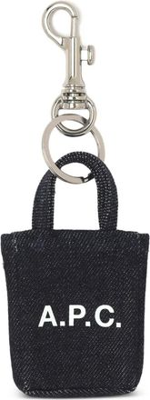 A.P.C. Tote Lou denim keychain - women - Cotton - One Size - Blue