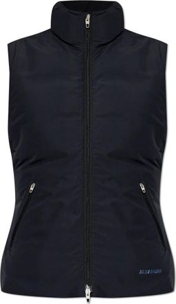 Jil Sander Donsjas - Dames - Bodywarmers - Zwart - L - Leer - Jassen