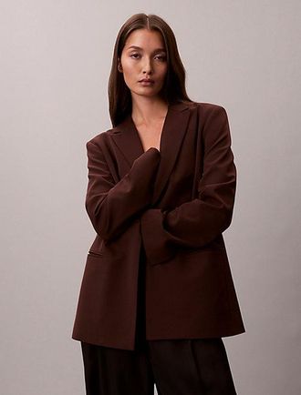 Calvin Klein Blazer De Crep&eacute; Suave