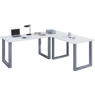 ebuy24 Vcm Vcm Escritorio De Madera Escritorio De Esquina Liso 190x130 L Forma Izquierda O Derecha Placa De Mesa De Trabajo 50 Cm De Profundidad Mesa De Orde