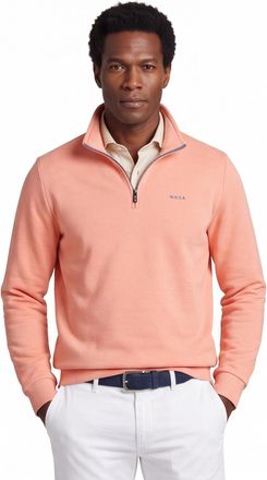 N-Z-A- NEW ZEALAND AUCKLAND Trui half zip oranje New Zealand normale fit
