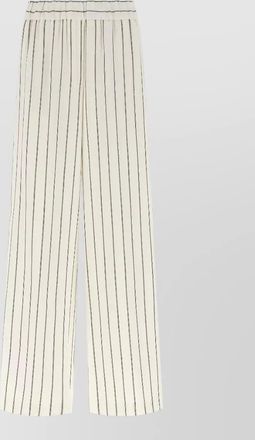 PESERICO pinstriped wide-leg trousers