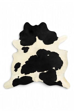 Infinity Leather Natural Cow Leather Black White Cowhide Hairon Rug