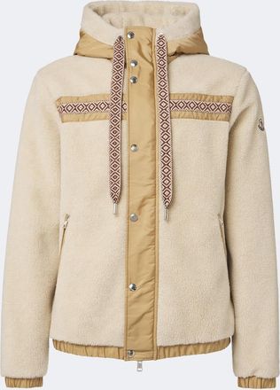 Moncler Giacca in pile con tessuto tecnico