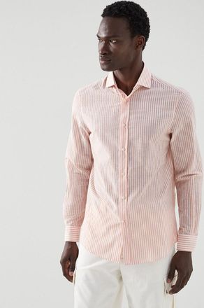Brunello Cucinelli Bicolor Cotton Dress Mens Shirt