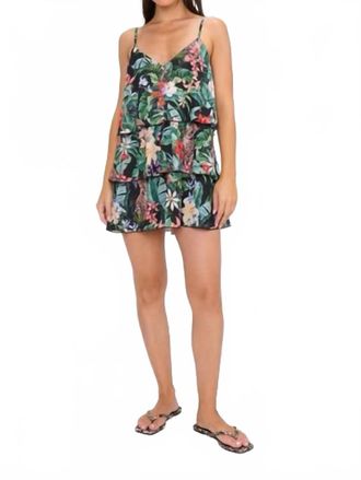 Show me your Mumu Suarez Ruffle Mini Dress In Jungle Mirage