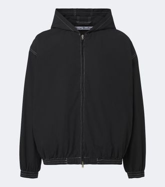 Acne Studios Logo hooded cotton poplin jacket