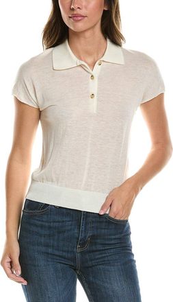 Vince Wool-Blend Knit Polo Shirt