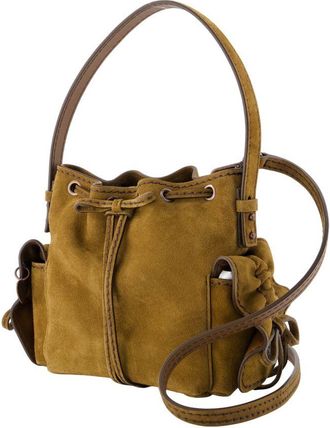 Acne Studios Womens Multipocket Calfskin Crossbody Bag Brown