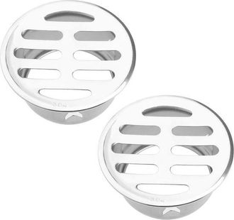 OEM Desag&uuml;e De Suelo - Juego De 2 Desag&uuml;es Redondos De Acero Inoxidable De 50 Mm, Aptos Para Desag&uuml;es Exteriores, Tejados, Cocinas Y Ba&ntilde;os