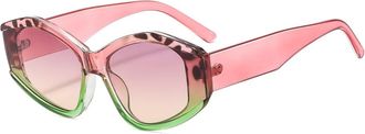 Generic Small Frame Men Driving Sunglasses Commuter Beach Women Outdoor Sun Glasses(Pink)