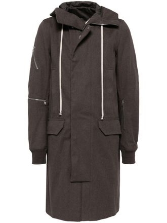 Rick Owens hooded coat - Brown