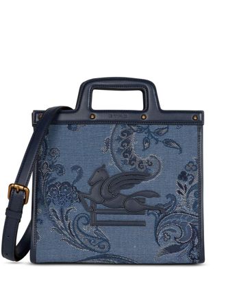 Etro medium Love Trotter denim tote bag - Blue