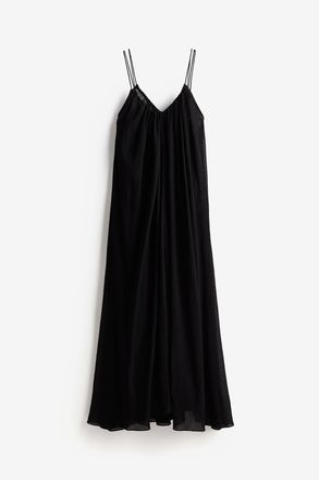 H&M Maxikleid aus Baumwolle - Schwarz