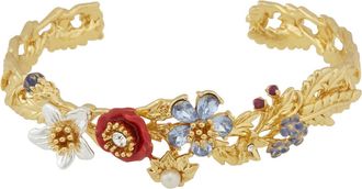 Les N&eacute;r&eacute;ides Pastoral Flowers Bouquet Bangle Bracelet