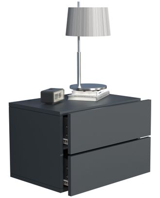 ebuy24 Ebuy24 - Gabinete De Noche Vcm Caj&oacute;n De Pared Tablero De Pared Mesa De Noche Dimensiones Aprox. Al. 30 X An. 45 X P. 32 Cm - Usal L 45 Cm (antracita)