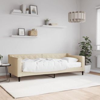 vidaXL Vidaxl - Furniture Limited - Sof&aacute; Cama Con Colch&oacute;n Tela Crema 80x200 Cm