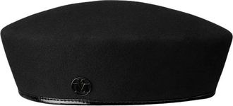 Maison Michel Giulia Flat Cap - - Accessories - Donna - Nero - S