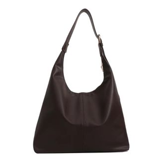 Generic Soft Womens Handbags Solid Color Large Capacity Female Shoulder Bag Retro Tote, Compatible For Commute Shopping