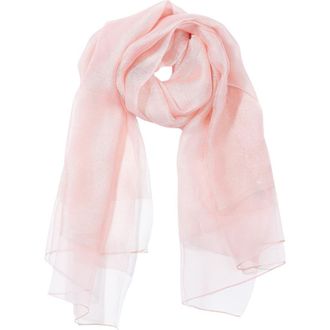 Saachi Sparkle Sheer Silk Wrap in Pink at Nordstrom Rack