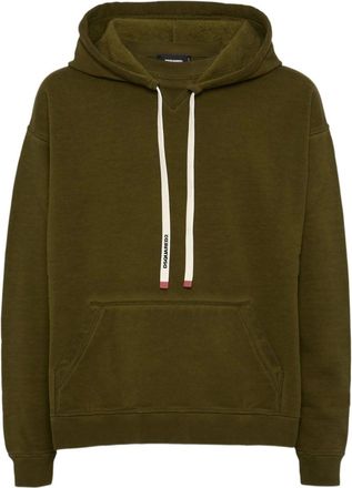Dsquared2 RELAX FIT PULLOVER HOODIE Size: M, colour: GREEN