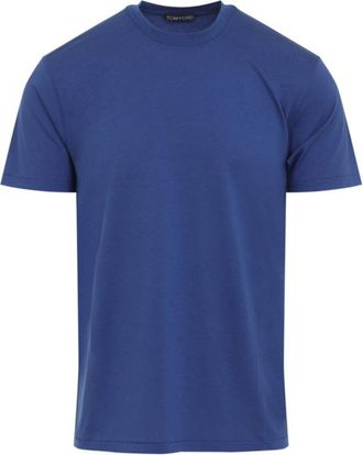 Tom Ford Blue Round Neck Solid T-Shirt