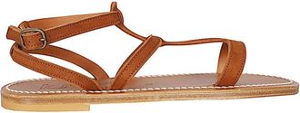 K.Jacques Flat Sandals, female, Brown, Size: 11 US St Tropez Sandals