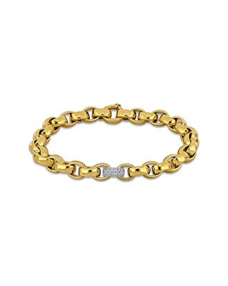 Rina Limor 14K Two-Tone 0.26 Ct. Tw. Diamond Link Bracelet
