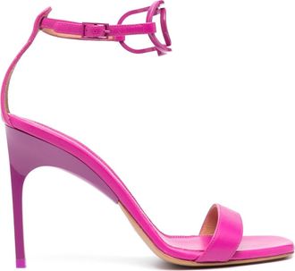 Off-white Pop Paperclip 100mm leather sandals - women - Calf Leather/Calf Leather/Calf Leather - 36 - Pink