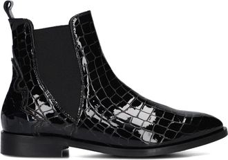 Stefano Lauran Zwarte Enkellaarzen S3298 - Dames - Chelseaboots - Zwart - 37 EU - Leer - Schoenen