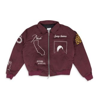 Rhude Maroon Signal Bomber