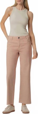 Kut from the Kloth Charlotte Stripe High Rise Straight Leg Pants In Red/ Ivory