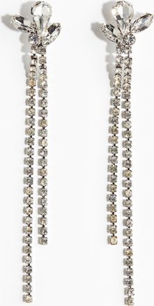 H&M Ohrringe mit Strasskettchen - Silber