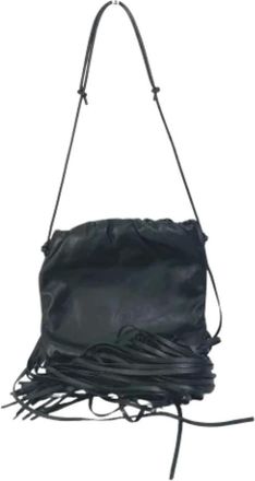 Bottega Veneta Tweedehands leren schoudertassen - Dames - Vintage Schoudertas - Zwart - ONE Size - Leer - Vintage