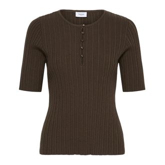 Saint Tropez Suzie Sweatshirt - Knitwear - Mujer - Marr&oacute;n - S