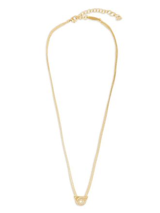 Ferragamo Golden Crystal Gancini Necklace