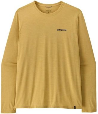 Patagonia L/S Cap Cool Daily Shirt Boardshort Logo Funktionsshirt f&uuml;r Herren | beige