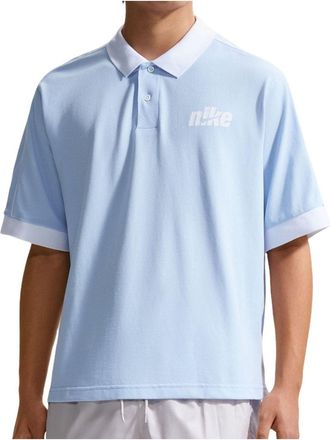 Nike Sportswear Club Oversized Polo Shirt Hydrogen Blue White IF0724-407