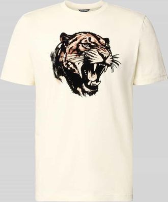 Antony Morato Regular Fit T-Shirt mit Motiv-Print in Offwhite, Gr&ouml;&szlig;e XXL