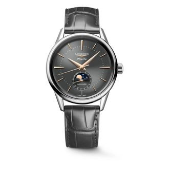 Longines Flagship Heritage Moonphase - Dames - Horloges - Grijs - ONE Size - Accessoires