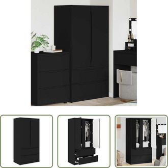 vidaXL vidaXL Armadio moderno - Mobile da Bagno Nero 79,5 x 49 x 156 cm Legno multistrato